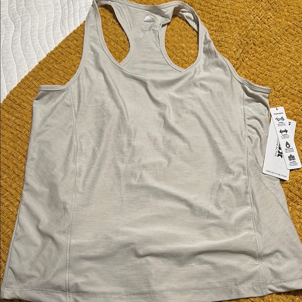 Women's RBX Tan racerback Tank Top